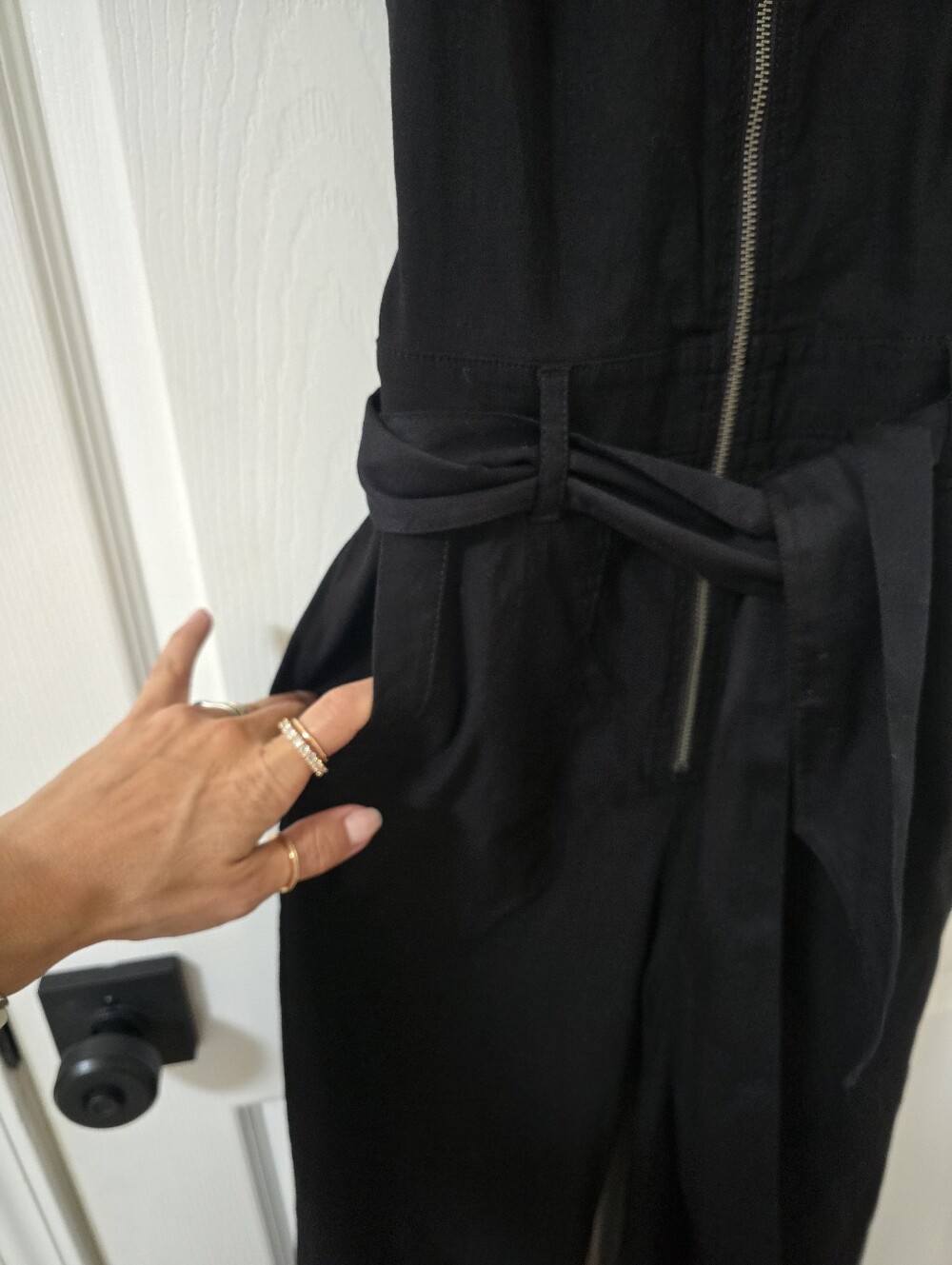 Anthropologie Maeve Black Naomi Jumpsuit Size 4 - Picture 5 of 9